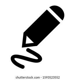pencil icon isolated sign symbol vector illustration - high quality black style vector icons
