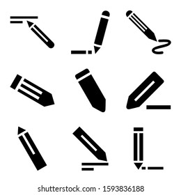 pencil icon isolated sign symbol vector illustration - Collection of high quality black style vector icons
