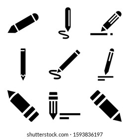 pencil icon isolated sign symbol vector illustration - Collection of high quality black style vector icons
