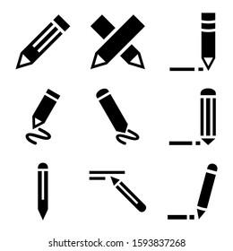 pencil icon isolated sign symbol vector illustration - Collection of high quality black style vector icons
