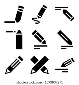 pencil icon isolated sign symbol vector illustration - Collection of high quality black style vector icons
