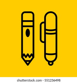 pencil icon. isolated sign symbol
