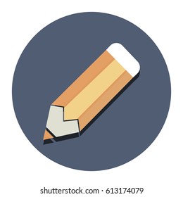 Pencil icon. Pencil isolated. Vector pencil. Flat design vector illustration