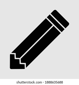 pencil icon isolated vector illustration