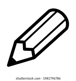 Pencil icon isolated vector illustration. High quality black style vector icon