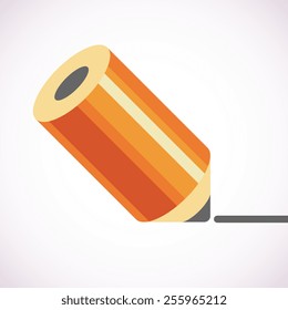 Pencil icon, isolated vector illustration on a white background