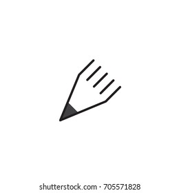 pencil icon isolated vector illustration on white transparent background