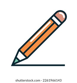 pencil icon isolated white background