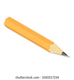Pencil icon. Isometric illustration of pencil vector icon for web