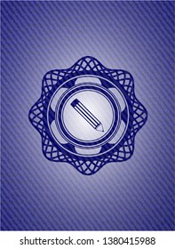 pencil icon with jean texture