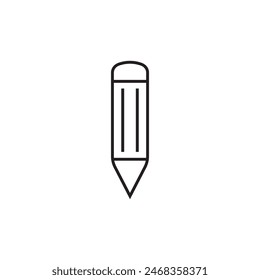 pencil icon, line art vector pencil icon