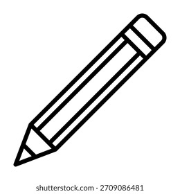 Pencil Icon Line Design Vector Illustration