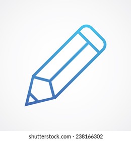 Pencil icon in line style