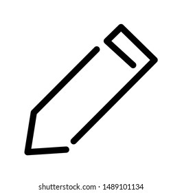 pencil icon, line style, editable vector