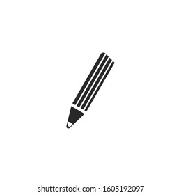Pencil icon. List edit button. Education symbol. Logo design element