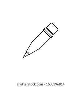 Pencil icon. List edit symbol. Logo design element