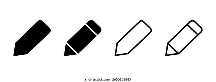 Pencil icon logo design. pen sign and symbol. edit icon vector