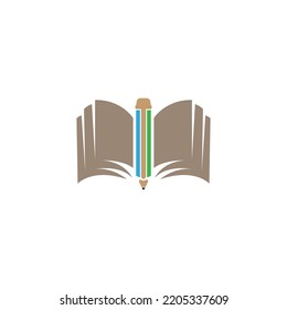 Plantilla de diseño de logotipo de icono de lápiz