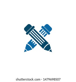 Pencil icon logo design vector template