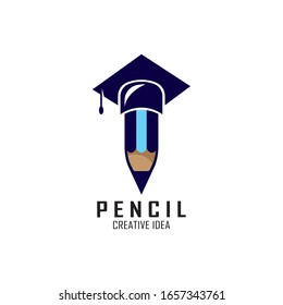 Pencil icon logo design vector template
