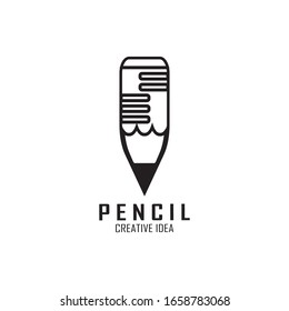 Pencil icon logo design vector template
