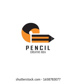 Pencil icon logo design vector template
