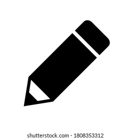 Bleistift-Symbol, Logo einzeln auf weißem Hintergrund