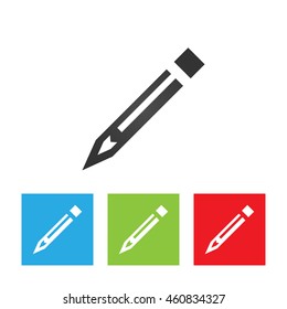 Pencil icon. Pencil logo isolated on white background. Pencil symbol illustration.