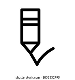 pencil icon or logo isolated sign symbol vector illustration - high quality black style vector icons
