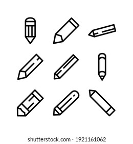 pencil icon or logo isolated sign symbol vector illustration - Collection of high quality black style vector icons
