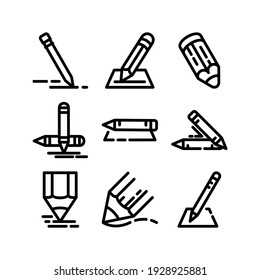 pencil icon or logo isolated sign symbol vector illustration - Collection of high quality black style vector icons
