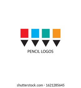 pencil icon logo vector design