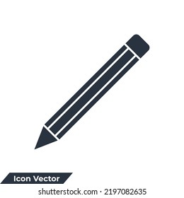 pencil icon logo vector illustration. pencil symbol template for graphic and web design collection