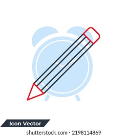pencil icon logo vector illustration. pencil symbol template for graphic and web design collection