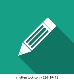 pencil icon with long shadow