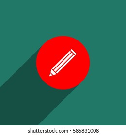 Pencil icon (Long shadow)