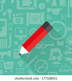 Pencil icon  icon in minimal style