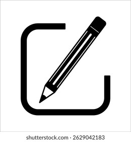 Icono del lápiz. para el concepto móvil y el Diseño web. Ilustración vectorial