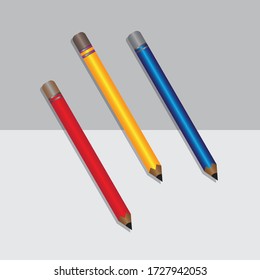 Pencil icon. Nice vector graphics for students, schools, stationery stores etc.