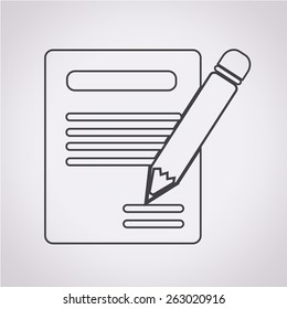 pencil icon and Notebook icon