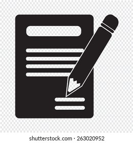 pencil icon and Notebook icon