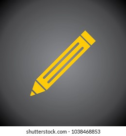 Pencil icon on black background.