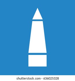 Pencil icon on blue background