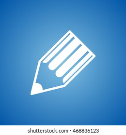 Pencil Icon on blue color.