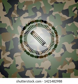 pencil icon on camo texture