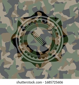 pencil icon on camouflage pattern