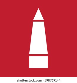 Pencil icon on red background