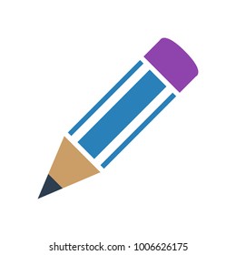pencil icon on white background. Vector illustration