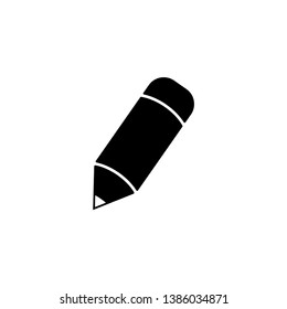 pencil icon on white background, vector symbol - Vector