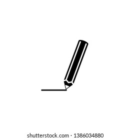 pencil icon on white background, vector symbol - Vector